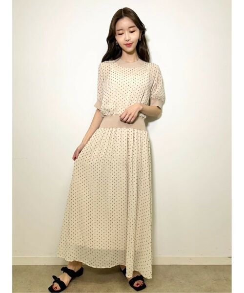 DRESSTERIOR / ドレステリア ロング・マキシ丈ワンピース | 【EC・ルクア別注カラーあり】ドットカットジャカードハーフスリーブ | 詳細29