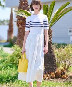 DRESSTERIOR ドレステリア　Tシャツ　コットン　ワンピース DRESSTERIOR ドレステリア ストライプ柄 半袖ワンピース