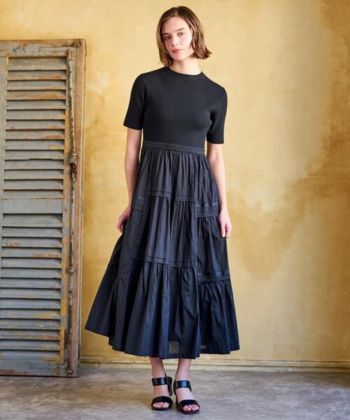 DRESSTERIOR / ドレステリア ロング・マキシ丈ワンピース | 【大人百花春号掲載 モデル美香さん着用】リブニットドッキングワンピース | 詳細1