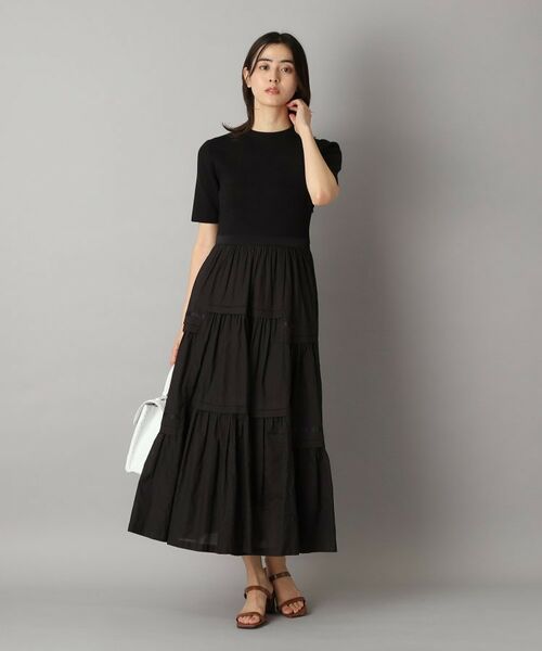 DRESSTERIOR / ドレステリア ロング・マキシ丈ワンピース | 【大人百花春号掲載 モデル美香さん着用】リブニットドッキングワンピース | 詳細10