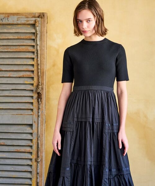 DRESSTERIOR / ドレステリア ロング・マキシ丈ワンピース | 【大人百花春号掲載 モデル美香さん着用】リブニットドッキングワンピース | 詳細4