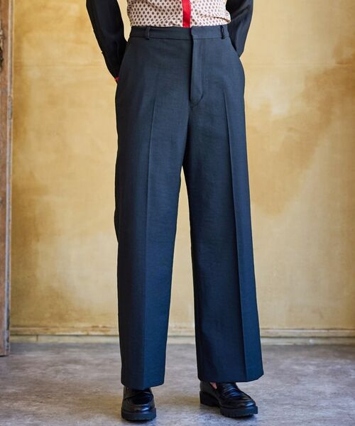 DRESSTERIOR / ドレステリア パンツ | 【洗える/吸水速乾/接触冷感/UVカット】リネンミックスストレッチワイドパンツ | 詳細30