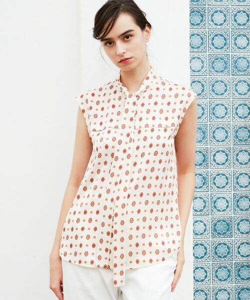 DRESSTERIOR/ドレステリア エスニックヴィンテージプリントボウタイブラウス アイボリー(104) 34(SS) DRESSTERIOR/ドレステリア エスニックヴィンテージプリントボウタイブラウス アイボリー(104) 34(SS)