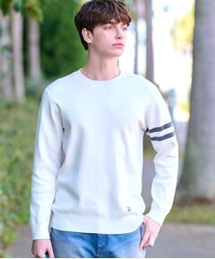 DRESSTERIOR / ドレステリア ニット・セーター | コットンスムース アームラインクルーネックニット