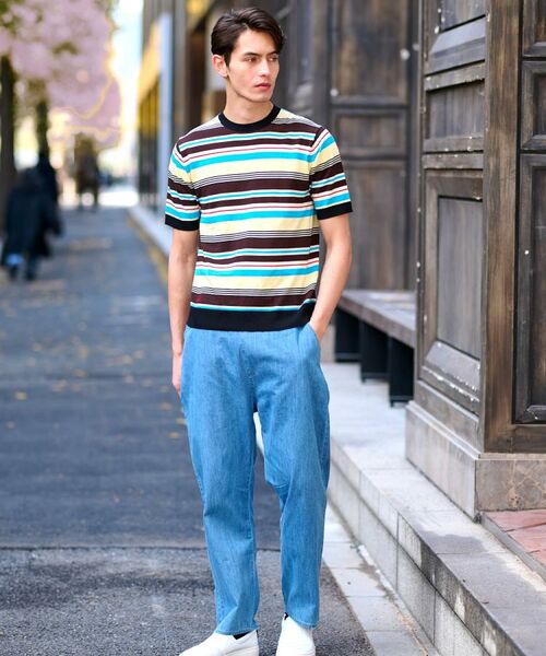 DRESSTERIOR / ドレステリア ニット・セーター | コットンシルク混 マルチボーダーニット | 詳細11