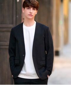 DRESSTERIOR / ドレステリア ノーカラージャケット | 【セットアップ可】ドライトリコット ノーカラージャケット