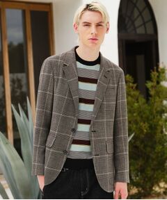 DRESSTERIOR / ドレステリア テーラードジャケット | ウールコットン グレンチェックジャケット