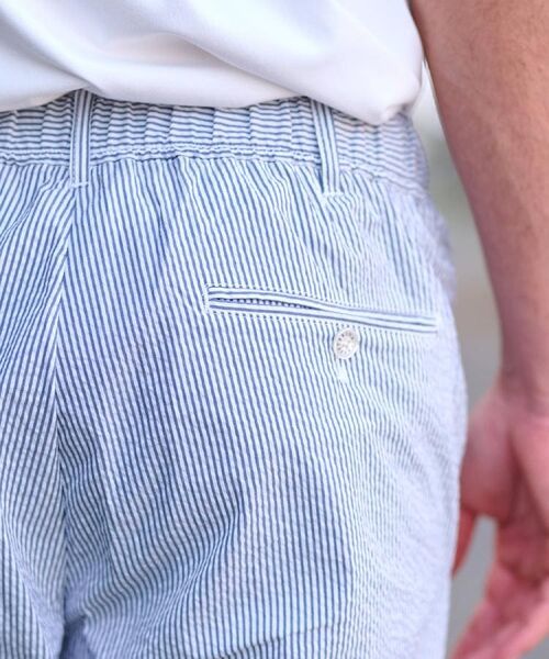 DRESSTERIOR / ドレステリア ショート・ハーフ・半端丈パンツ | 【セットアップ可/吸湿速乾】COOLMAX シアサッカー 2ラインショートパンツ | 詳細10