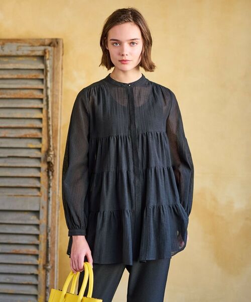DRESSTERIOR / ドレステリア シャツ・ブラウス | 【洗える】ティアードシアーブラウス | 詳細12
