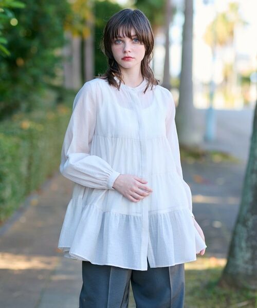 DRESSTERIOR / ドレステリア シャツ・ブラウス | 【洗える】ティアードシアーブラウス | 詳細2