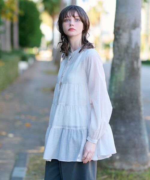 DRESSTERIOR / ドレステリア シャツ・ブラウス | 【洗える】ティアードシアーブラウス | 詳細3
