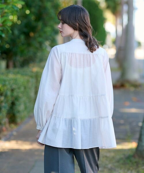 DRESSTERIOR / ドレステリア シャツ・ブラウス | 【洗える】ティアードシアーブラウス | 詳細4