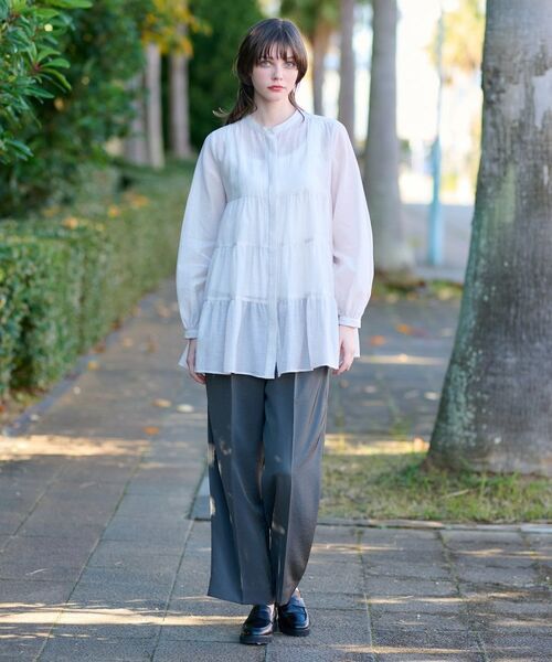 DRESSTERIOR / ドレステリア シャツ・ブラウス | 【洗える】ティアードシアーブラウス | 詳細8