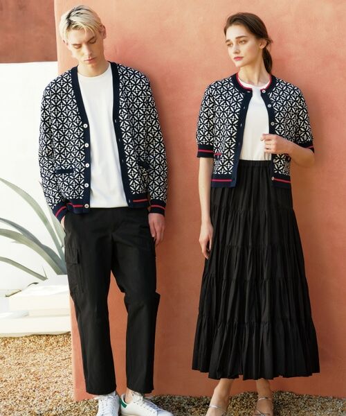 DRESSTERIOR / ドレステリア カーディガン・ボレロ | オーバーラップサークル ジャカード ニットカーディガン | 詳細2