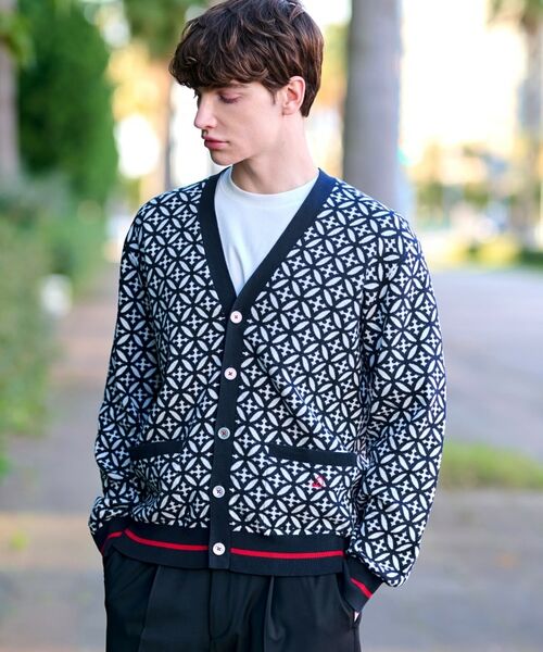 DRESSTERIOR / ドレステリア カーディガン・ボレロ | オーバーラップサークル ジャカード ニットカーディガン | 詳細6