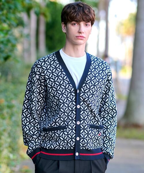 DRESSTERIOR / ドレステリア カーディガン・ボレロ | オーバーラップサークル ジャカード ニットカーディガン | 詳細7