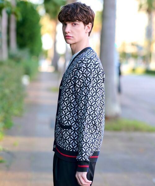 DRESSTERIOR / ドレステリア カーディガン・ボレロ | オーバーラップサークル ジャカード ニットカーディガン | 詳細8