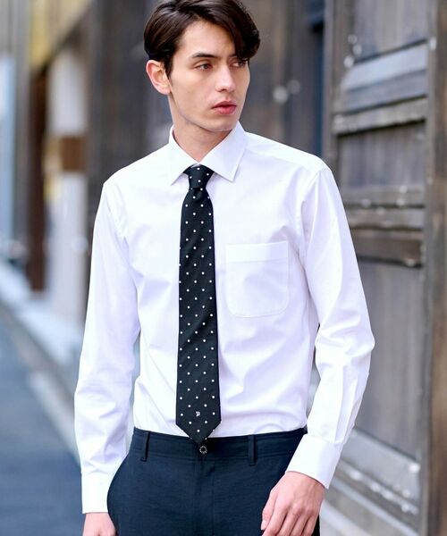 DRESSTERIOR/ドレステリア ワイドカラードレスシャツ ホワイト(001) 39(M) DRESSTERIOR/ドレステリア ワイドカラードレスシャツ ホワイト(001) 39(M)