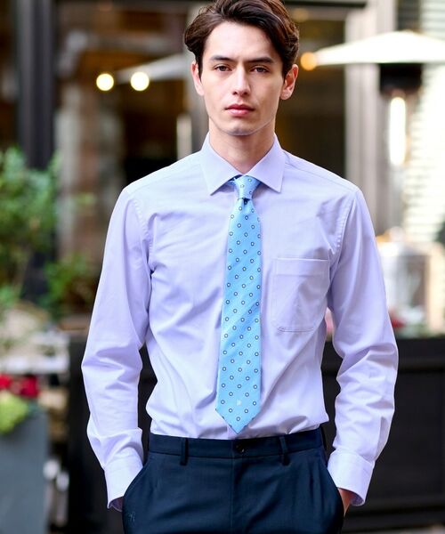 DRESSTERIOR/ドレステリア ワイドカラークレリックドレスシャツ ラベンダー(080) 39(M) DRESSTERIOR/ドレステリア ワイドカラークレリックドレスシャツ ラベンダー(080) 39(M)
