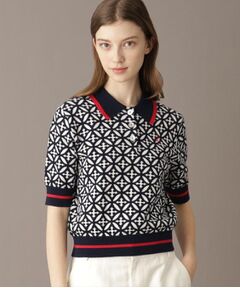 DRESSTERIOR / ドレステリア ニット・セーター | 【大人百花春号掲載 モデル美香さん着用】オーバーラップサークルジャカードポロニット