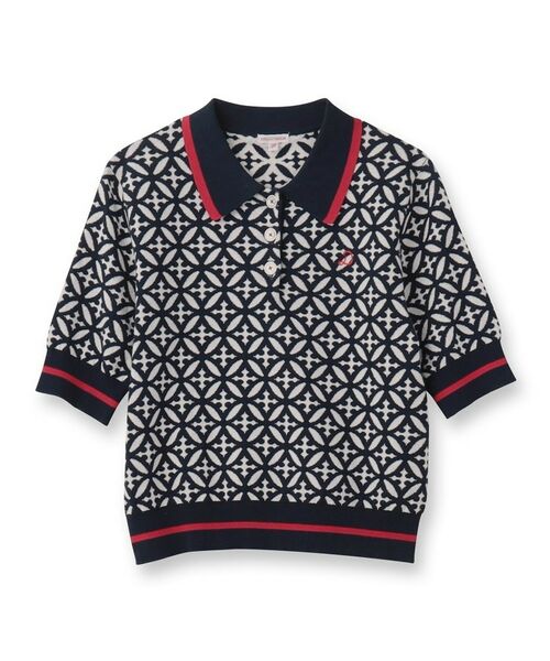 DRESSTERIOR / ドレステリア ニット・セーター | 【大人百花春号掲載 モデル美香さん着用】オーバーラップサークルジャカードポロニット | 詳細1