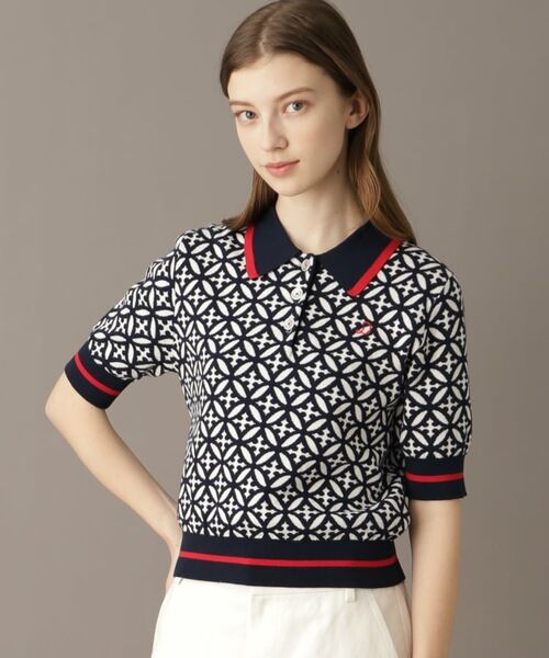 DRESSTERIOR / ドレステリア ニット・セーター | 【大人百花春号掲載 モデル美香さん着用】オーバーラップサークルジャカードポロニット | 詳細2