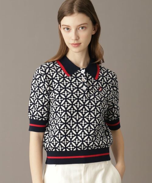 DRESSTERIOR / ドレステリア ニット・セーター | 【大人百花春号掲載 モデル美香さん着用】オーバーラップサークルジャカードポロニット | 詳細3