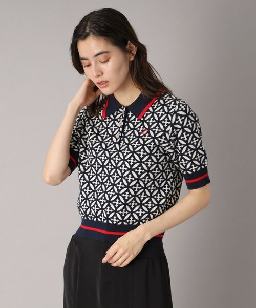 DRESSTERIOR / ドレステリア ニット・セーター | 【大人百花春号掲載 モデル美香さん着用】オーバーラップサークルジャカードポロニット | 詳細8