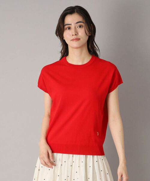 DRESSTERIOR / ドレステリア ニット・セーター | 【定番/洗える】コットンシルク混フレンチスリーブニット | 詳細12