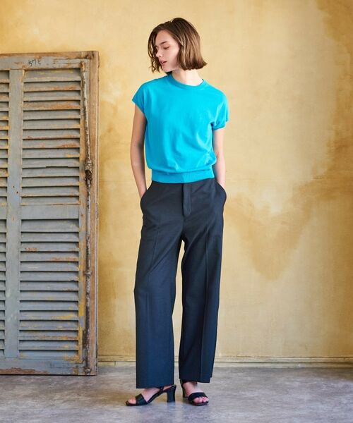 DRESSTERIOR / ドレステリア ニット・セーター | 【定番/洗える】コットンシルク混フレンチスリーブニット | 詳細21