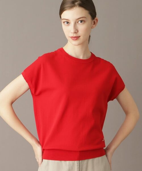 DRESSTERIOR / ドレステリア ニット・セーター | 【定番/洗える】コットンシルク混フレンチスリーブニット | 詳細4