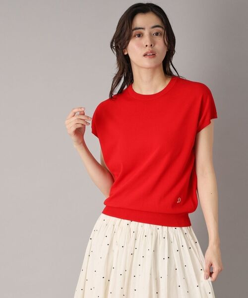 DRESSTERIOR / ドレステリア ニット・セーター | 【定番/洗える】コットンシルク混フレンチスリーブニット | 詳細8