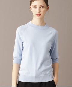 DRESSTERIOR / ドレステリア ニット・セーター | 【定番/洗える】コットンシルク混ハーフスリーブ