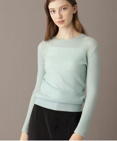 DRESSTERIOR / ドレステリア ニット・セーター | 【エアリー素材/華やか】スパンコールシアーニット