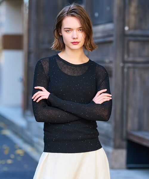 DRESSTERIOR / ドレステリア ニット・セーター | 【エアリー素材/華やか】スパンコールシアーニット | 詳細20