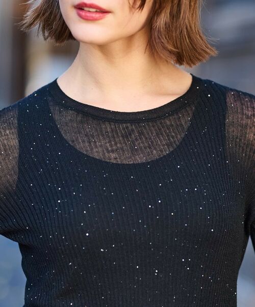 DRESSTERIOR / ドレステリア ニット・セーター | 【エアリー素材/華やか】スパンコールシアーニット | 詳細24