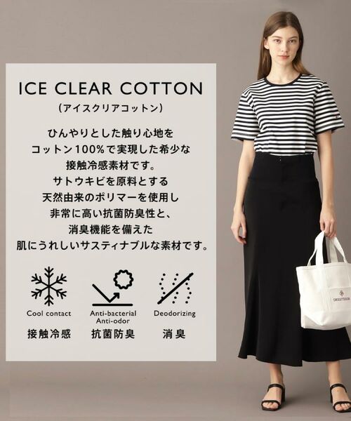DRESSTERIOR / ドレステリア Tシャツ | 【接触冷感/抗菌防臭/消臭】アイスクリアコットンボーダーTシャツ | 詳細1