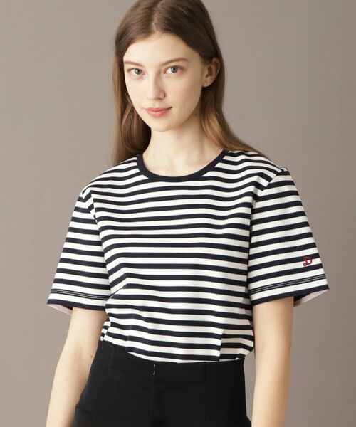DRESSTERIOR/ドレステリア 【接触冷感/抗菌防臭/消臭】アイスクリアコットンボーダーTシャツ ネイビー(394) 34(SS) DRESSTERIOR/ドレステリア 【接触冷感/抗菌防臭/消臭】アイスクリアコットンボーダーTシャツ ネイビー(394) 34(SS)