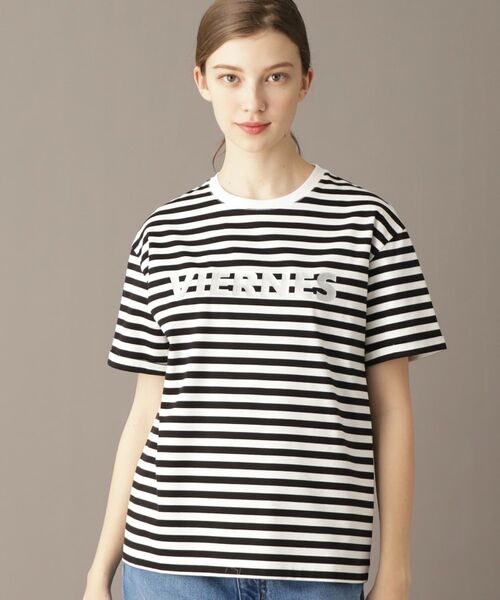 DRESSTERIOR / ドレステリア Tシャツ | 【接触冷感/抗菌防臭/消臭】アイスクリアコットン VIERNESロゴボーダーT | 詳細2