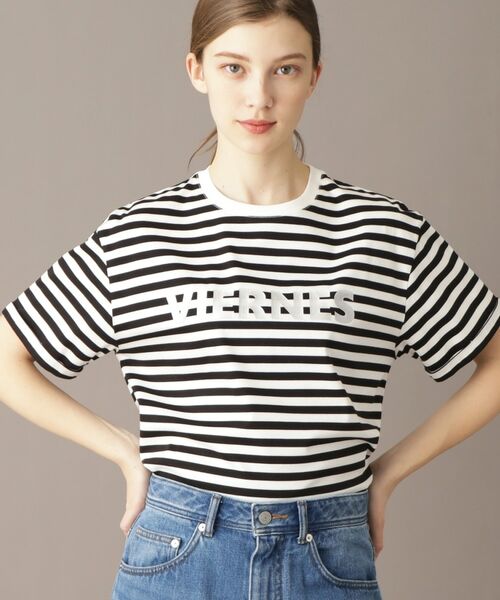 DRESSTERIOR / ドレステリア Tシャツ | 【接触冷感/抗菌防臭/消臭】アイスクリアコットン VIERNESロゴボーダーT | 詳細3