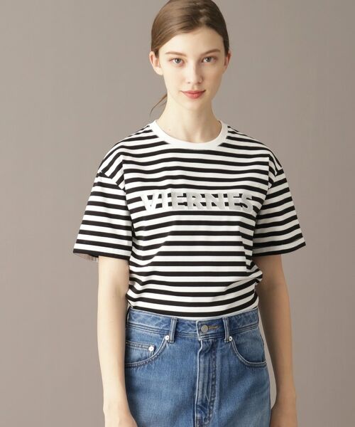 DRESSTERIOR / ドレステリア Tシャツ | 【接触冷感/抗菌防臭/消臭】アイスクリアコットン VIERNESロゴボーダーT | 詳細5