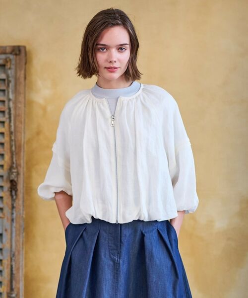 DRESSTERIOR / ドレステリア レザーブルゾン・ジャケット | 【洗える/リネン100％】ウォッシャブルペーパーリネンブルゾン | 詳細10