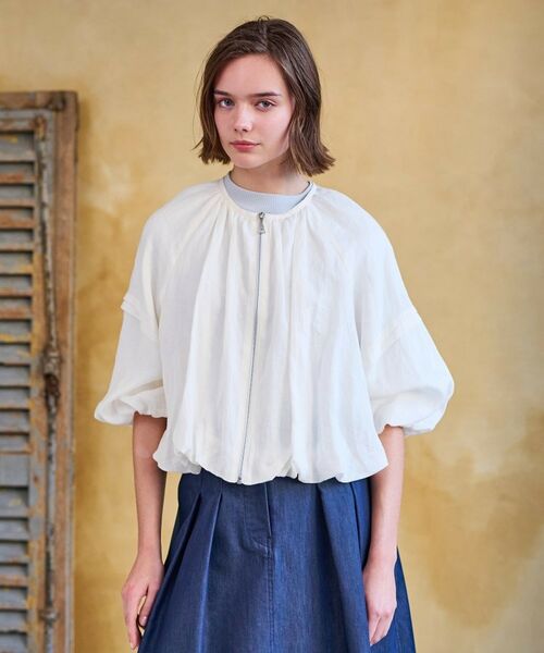 DRESSTERIOR / ドレステリア レザーブルゾン・ジャケット | 【洗える/リネン100％】ウォッシャブルペーパーリネンブルゾン | 詳細11