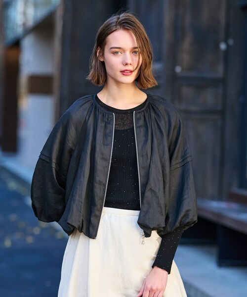 DRESSTERIOR / ドレステリア レザーブルゾン・ジャケット | 【洗える/リネン100％】ウォッシャブルペーパーリネンブルゾン | 詳細20