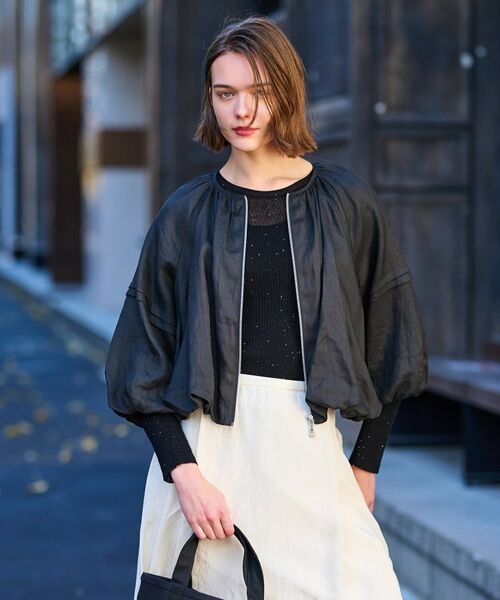 DRESSTERIOR / ドレステリア レザーブルゾン・ジャケット | 【洗える/リネン100％】ウォッシャブルペーパーリネンブルゾン | 詳細21