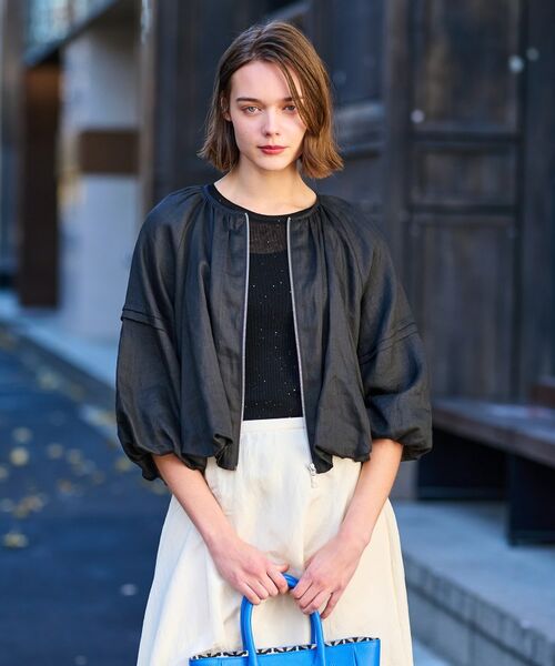 DRESSTERIOR / ドレステリア レザーブルゾン・ジャケット | 【洗える/リネン100％】ウォッシャブルペーパーリネンブルゾン | 詳細22