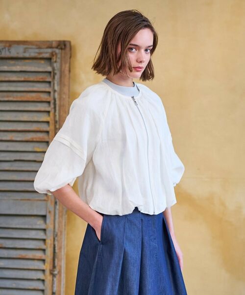 DRESSTERIOR / ドレステリア レザーブルゾン・ジャケット | 【洗える/リネン100％】ウォッシャブルペーパーリネンブルゾン | 詳細3