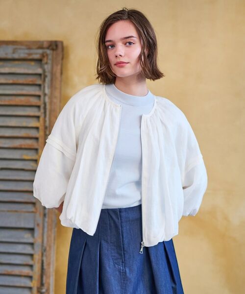 DRESSTERIOR / ドレステリア レザーブルゾン・ジャケット | 【洗える/リネン100％】ウォッシャブルペーパーリネンブルゾン | 詳細5