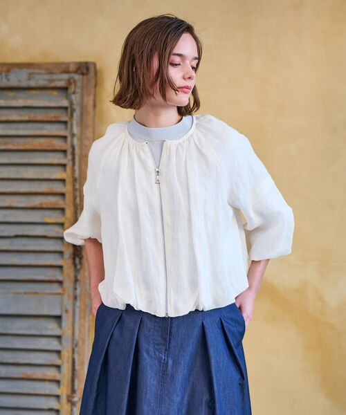 DRESSTERIOR / ドレステリア レザーブルゾン・ジャケット | 【洗える/リネン100％】ウォッシャブルペーパーリネンブルゾン | 詳細6