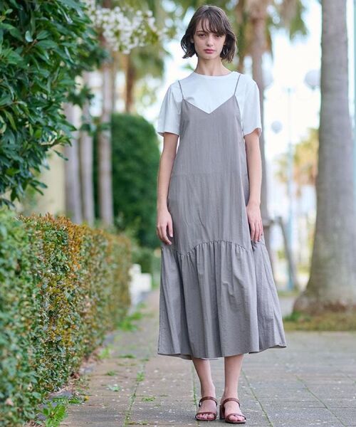 DRESSTERIOR / ドレステリア ロング・マキシ丈ワンピース | 【接触冷感/撥水】タフタキャミワンピース | 詳細1